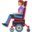 woman in motorized wheelchair, medium skin tone